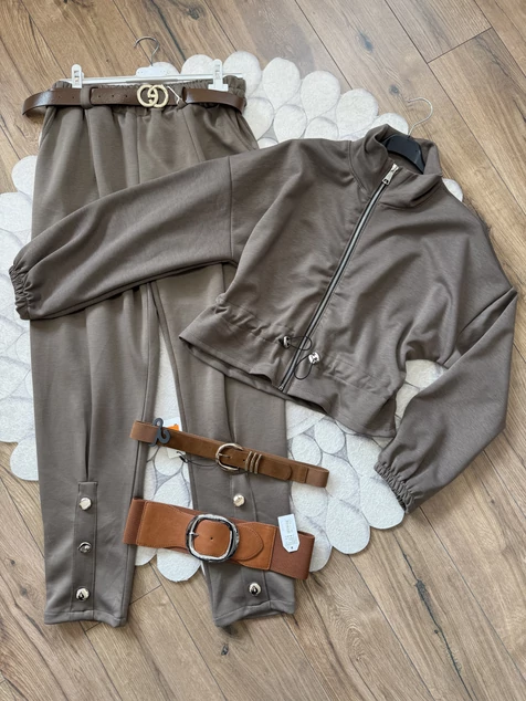 Cappuccino fodros cipzáras pulóver Cappuccino fodros cipzáras pulóver