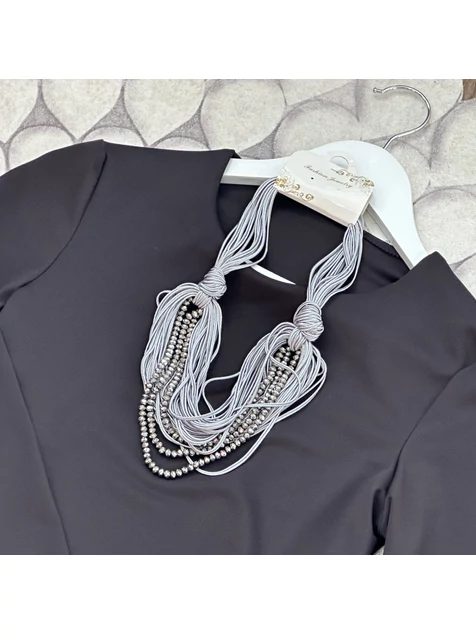 Ezüst díszes nyaklánc 