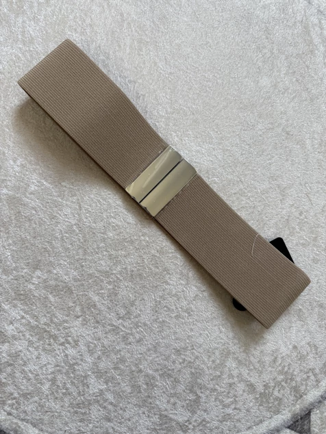 Capuccino ezüst csatos öv basic