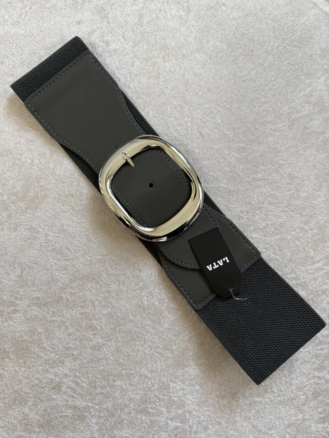 Szürke ezüst csatos öv 