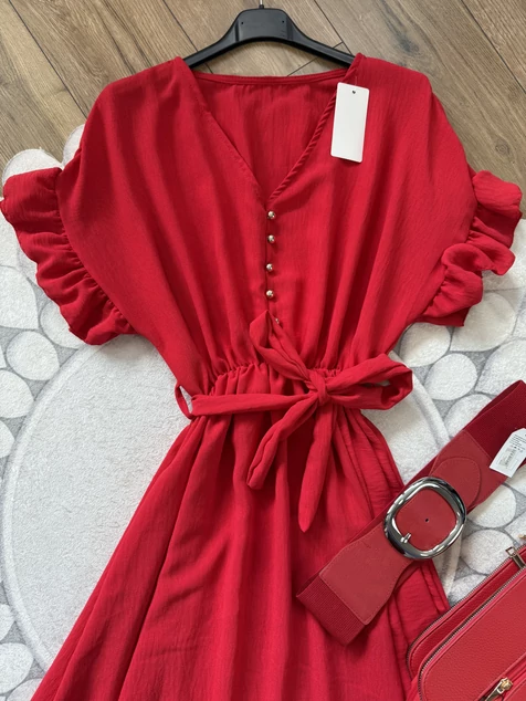 Piros fodros Summer ruha