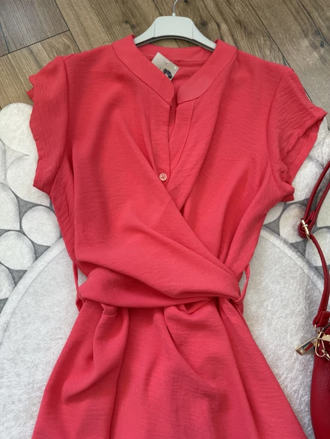 Korall elegáns maxi ruha