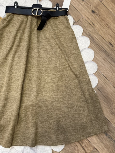 Barna puha kötött winter szoknya