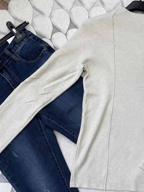 Krém elegáns Verona pulóver