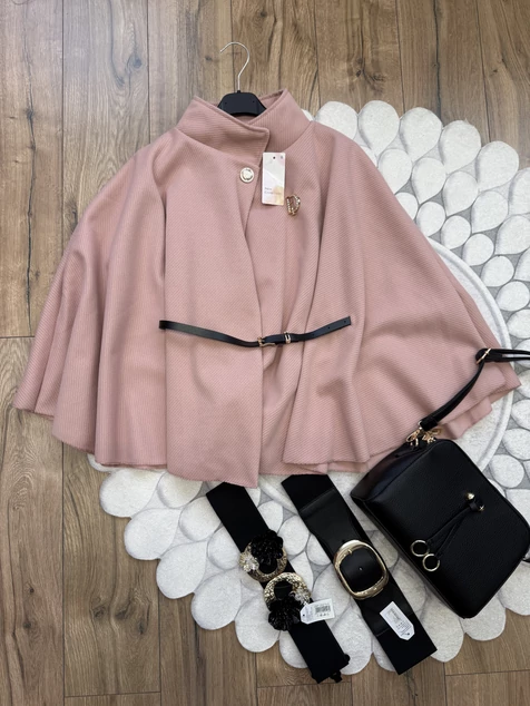 Púder poncsó kabát