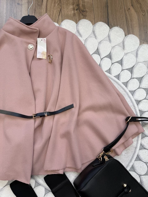 Púder poncsó kabát