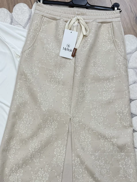 Bézs megkötős strasszos szoknya