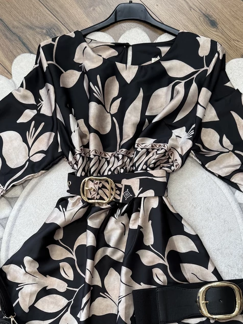 Fekete-bézs Siena ruha