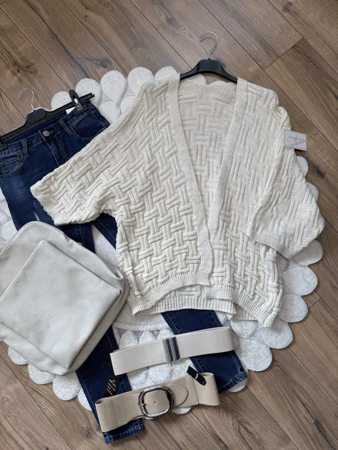 Krém Madrid kötött kardigán