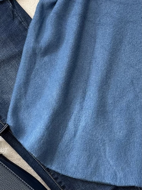 Tengerkék Milano kötött pulóver