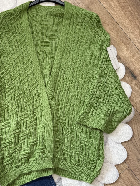 Zöld Madrid kötött kardigán