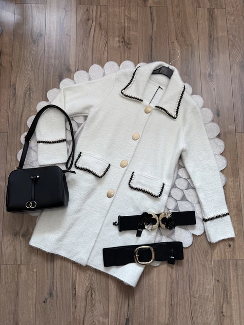 Fehér elegáns Monaco kabát