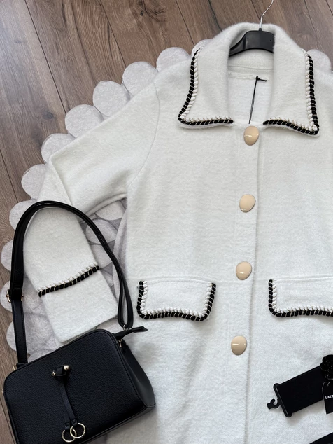 Fehér elegáns Monaco kabát