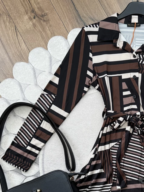 Fekete-bézs New York ruha