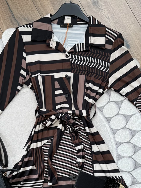 Fekete-bézs New York ruha