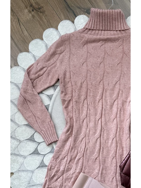 Púder nyomott mintás kötött ruha