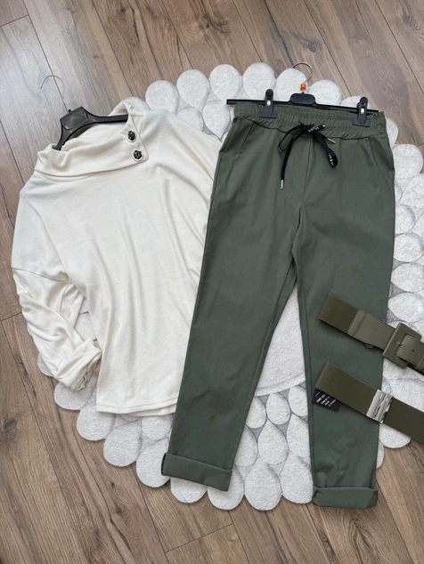 Khaki sportos nadrág