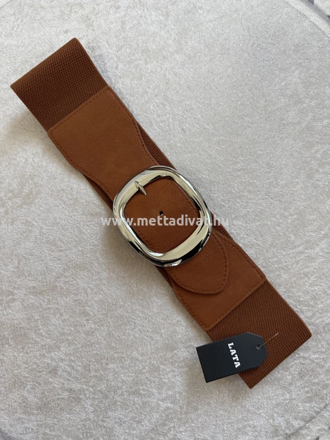 Barna ezüst csatos öv 