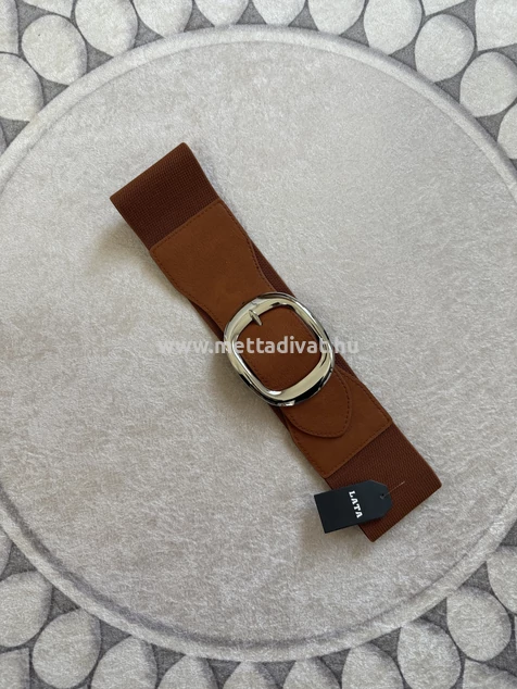Barna ezüst csatos öv 